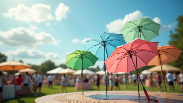 Cinq conseils pour choisir un parasol à pied central pour vos événements en plein air