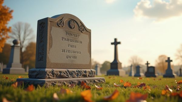 Le prix d'une pierre tombale : investissements raisonnables malgré les options